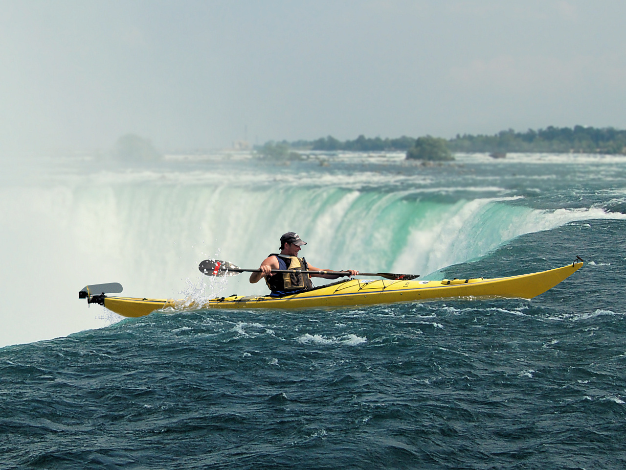 gear up before heading for the waterfal